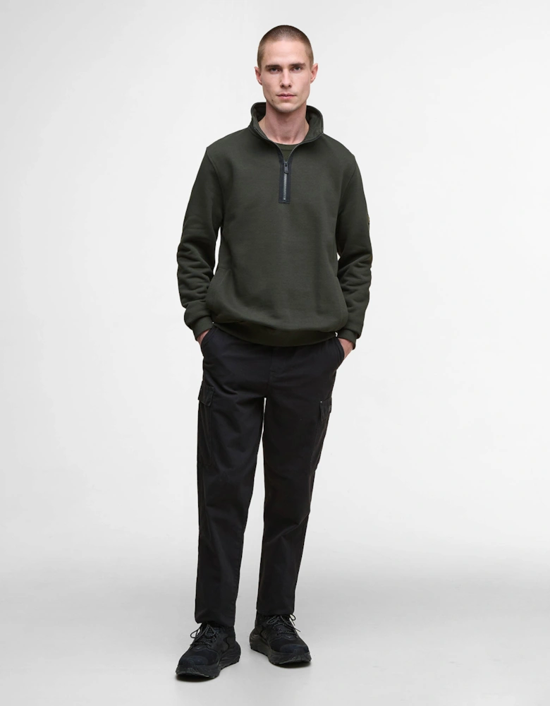 Outline Mens Funnel Neck Sweatshirt - Sage
