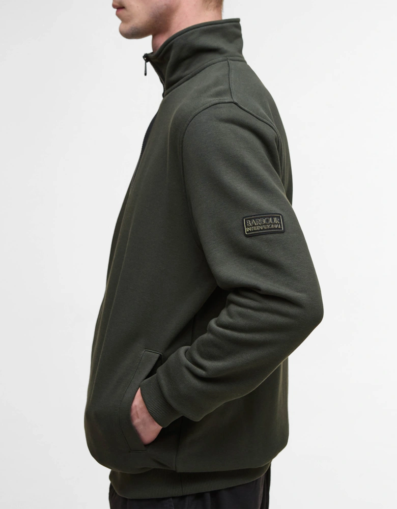 Outline Mens Funnel Neck Sweatshirt - Sage