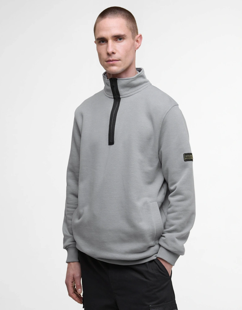 Outline Mens Funnel Neck Sweatshirt - Ultimate Grey