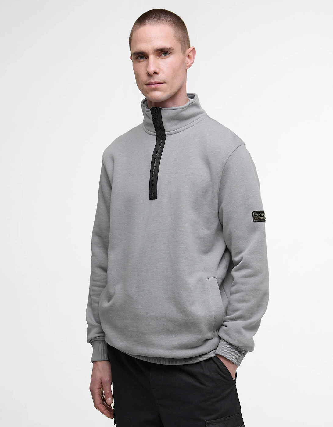 Outline Mens Funnel Neck Sweatshirt - Ultimate Grey, 7 of 6