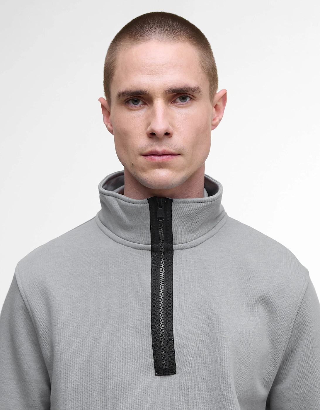 Outline Mens Funnel Neck Sweatshirt - Ultimate Grey