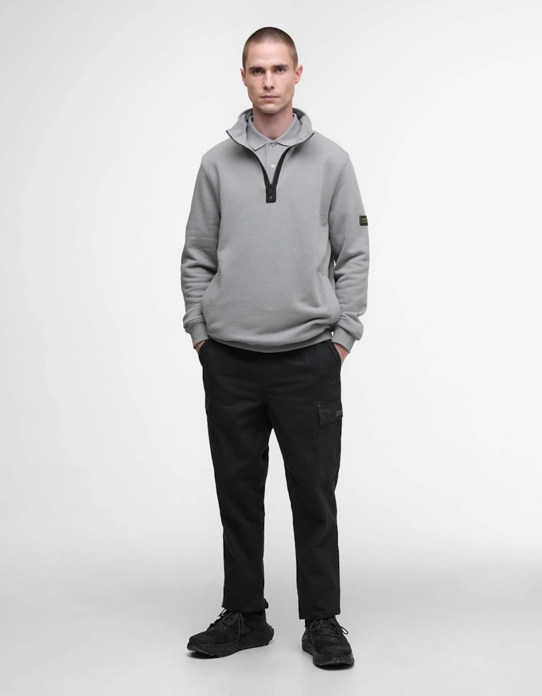 Outline Mens Funnel Neck Sweatshirt - Ultimate Grey