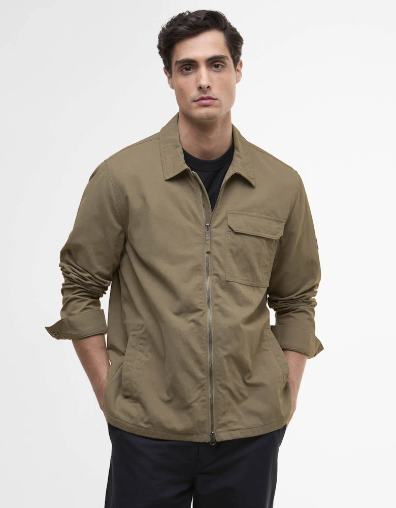 Maze Peached Mens Overshirt - Brindle
