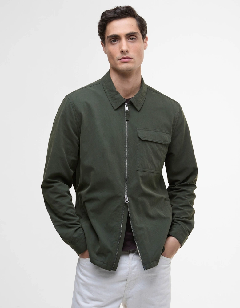 Maze Peached Mens Overshirt - Sage