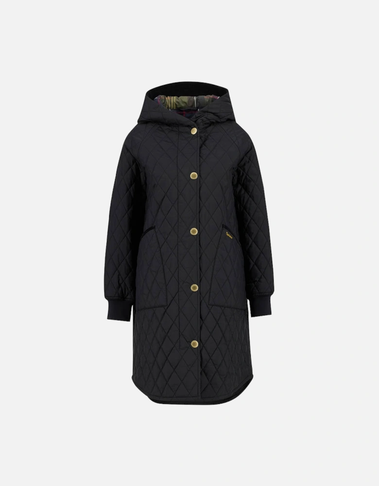 Hilary Womens Quilted Jacket - Black/Classic Tartan
