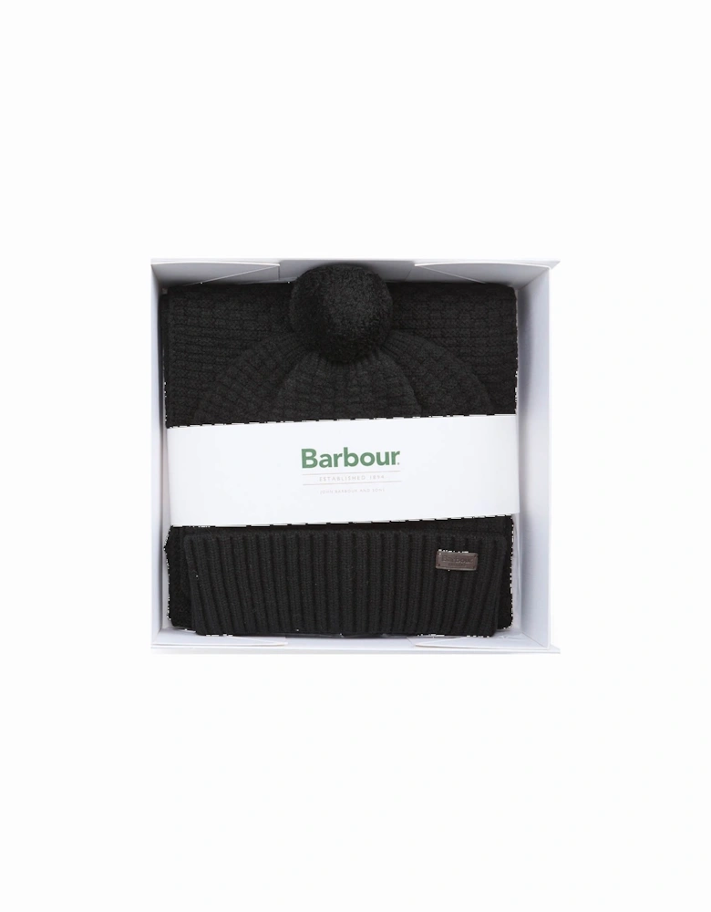 Ramside Mens Beanie And Scarf Gift Set - Black