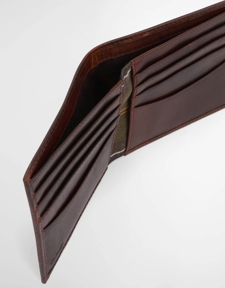 Bilton Mens Leather Wallet Burnt - Chocolate Brown