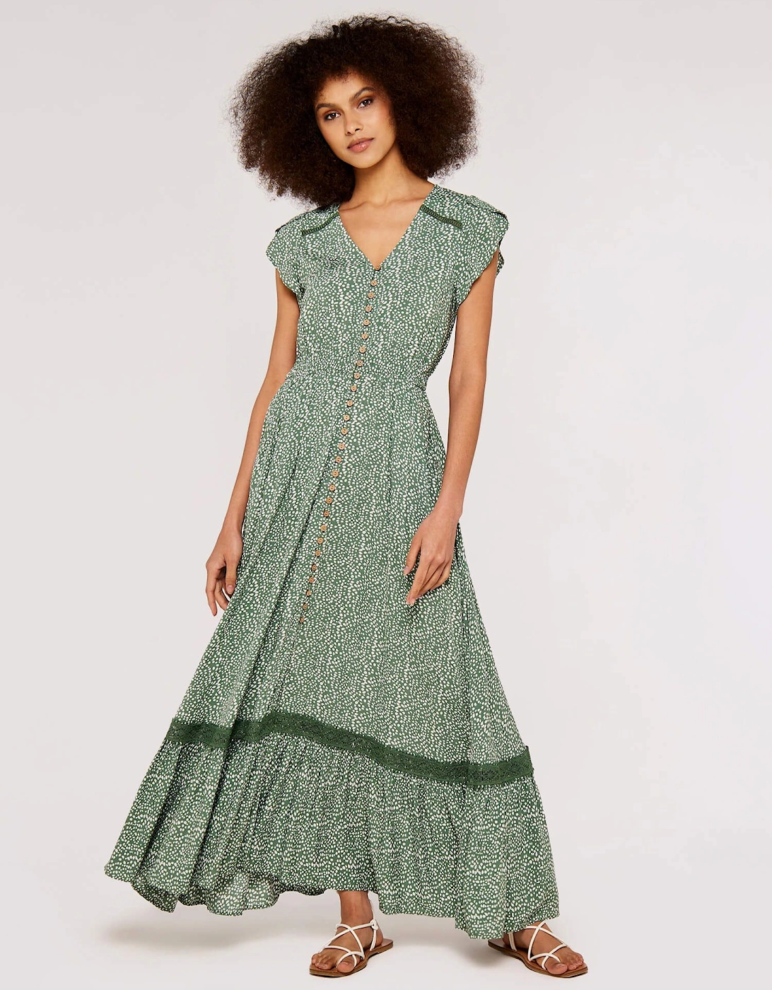 Irregular Dot Crochet Maxi Dress, 2 of 1