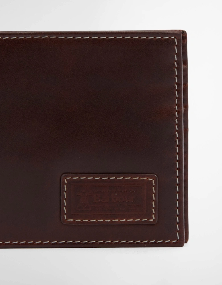 Bilton Mens Leather Wallet Burnt - Chocolate Brown