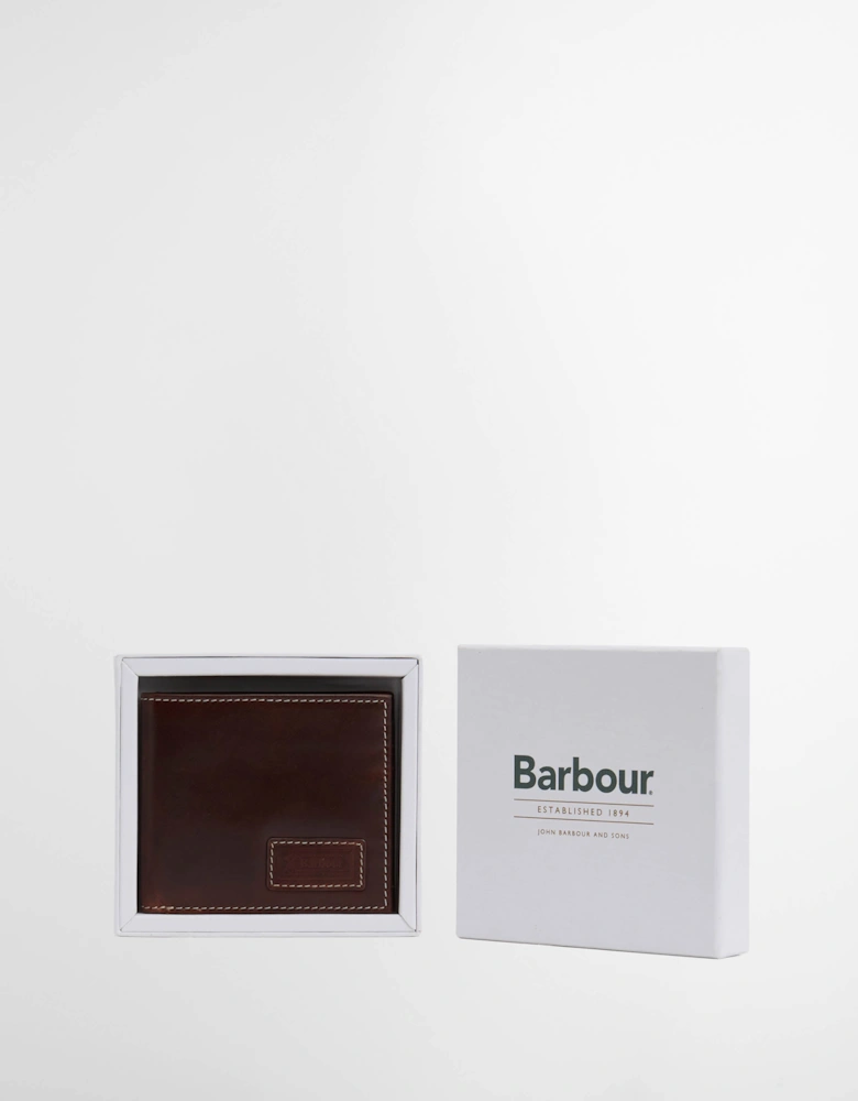 Bilton Mens Leather Wallet Burnt - Chocolate Brown