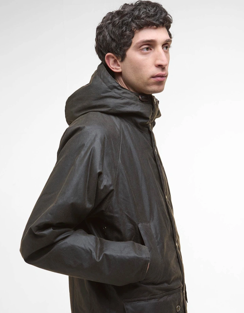 Bedale Mens Wax Parka - Olive