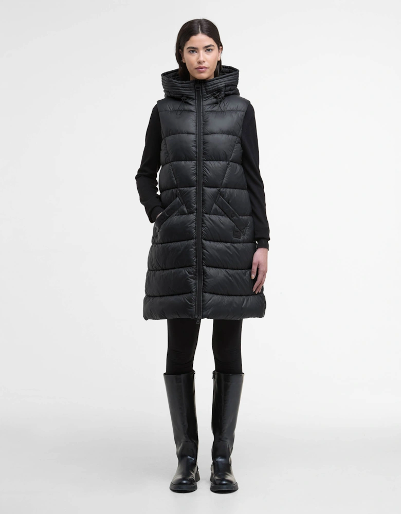 Cecilla Womens Puffer Gilet - Black