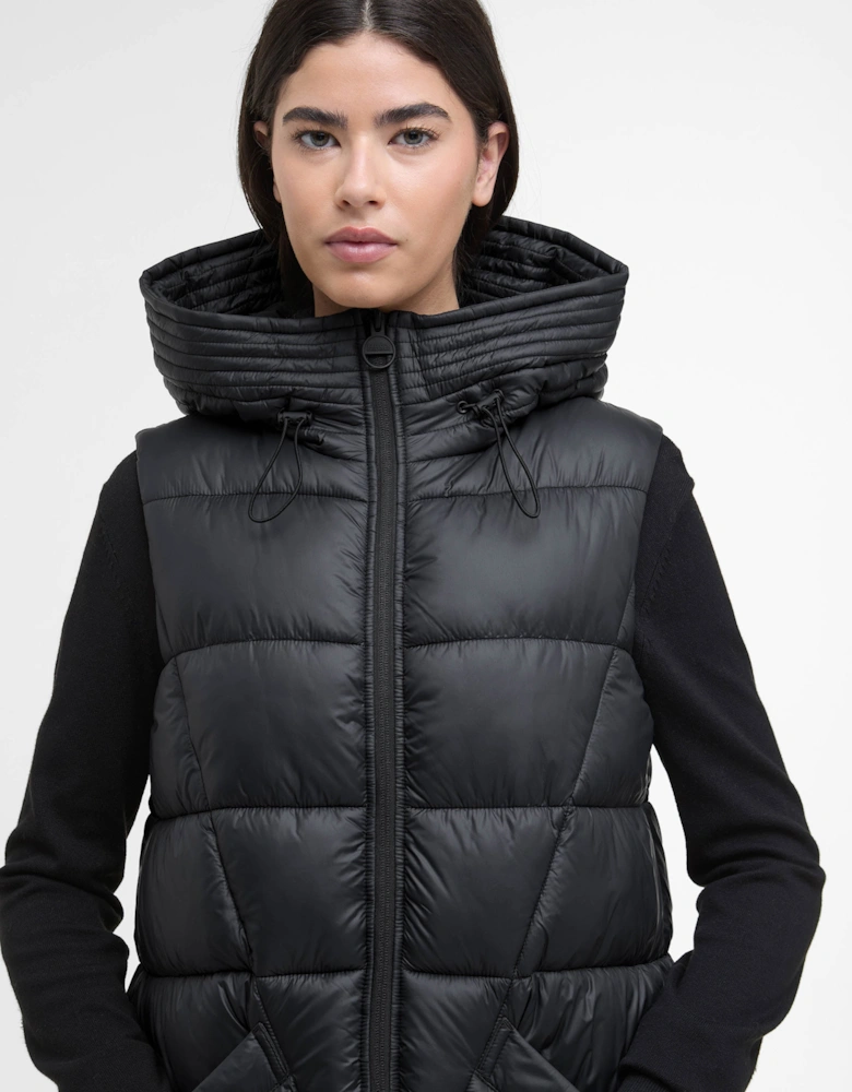 Cecilla Womens Puffer Gilet - Black