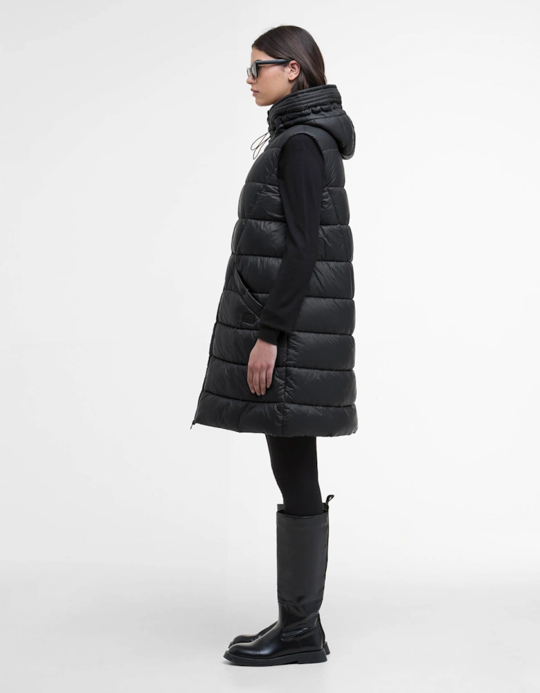 Cecilla Womens Puffer Gilet - Black