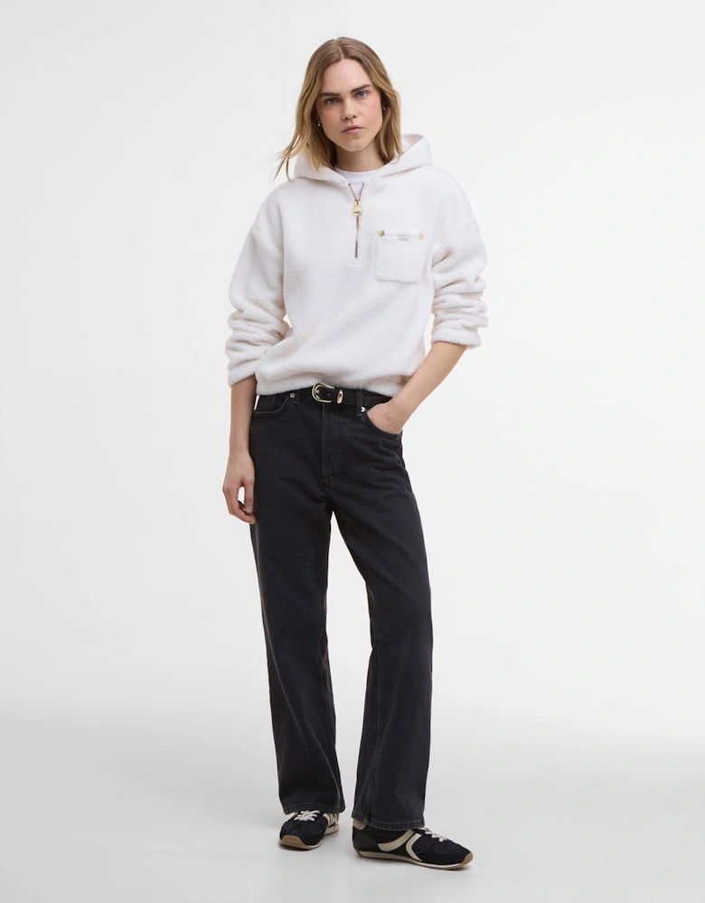 Lola Womens Fleece Hoodie - Off White