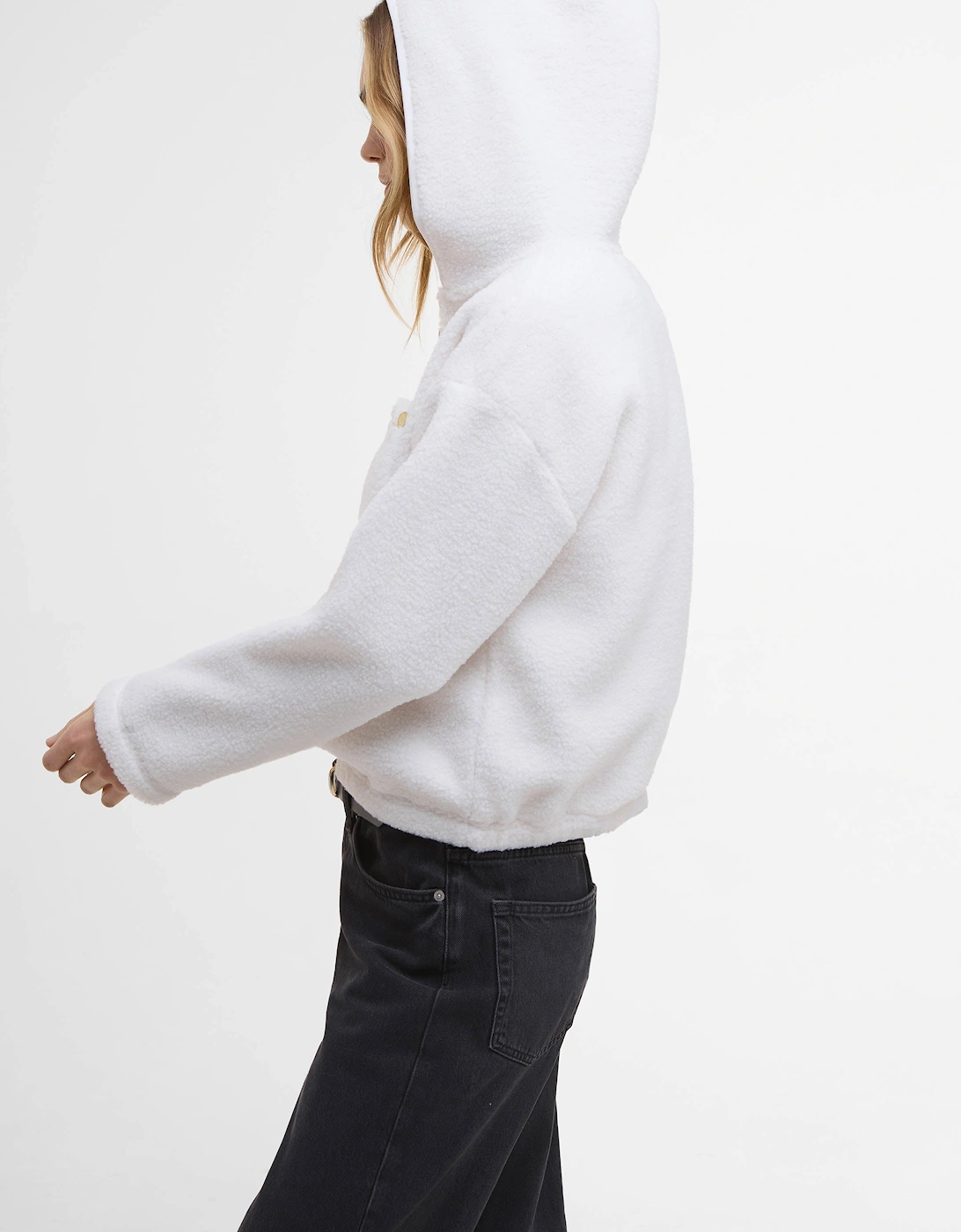 Lola Womens Fleece Hoodie - Off White
