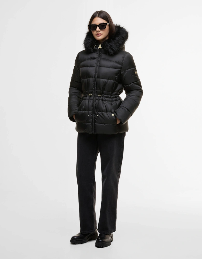 Cher Womens Puffer Jacket - Black