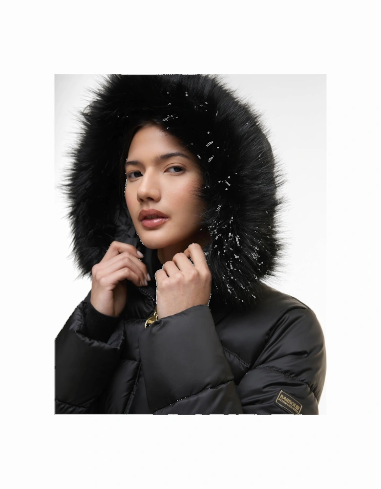 Cher Womens Puffer Jacket - Black