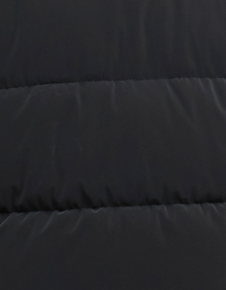 Hudson Womens Faux Velvet Puffer Jacket - Black