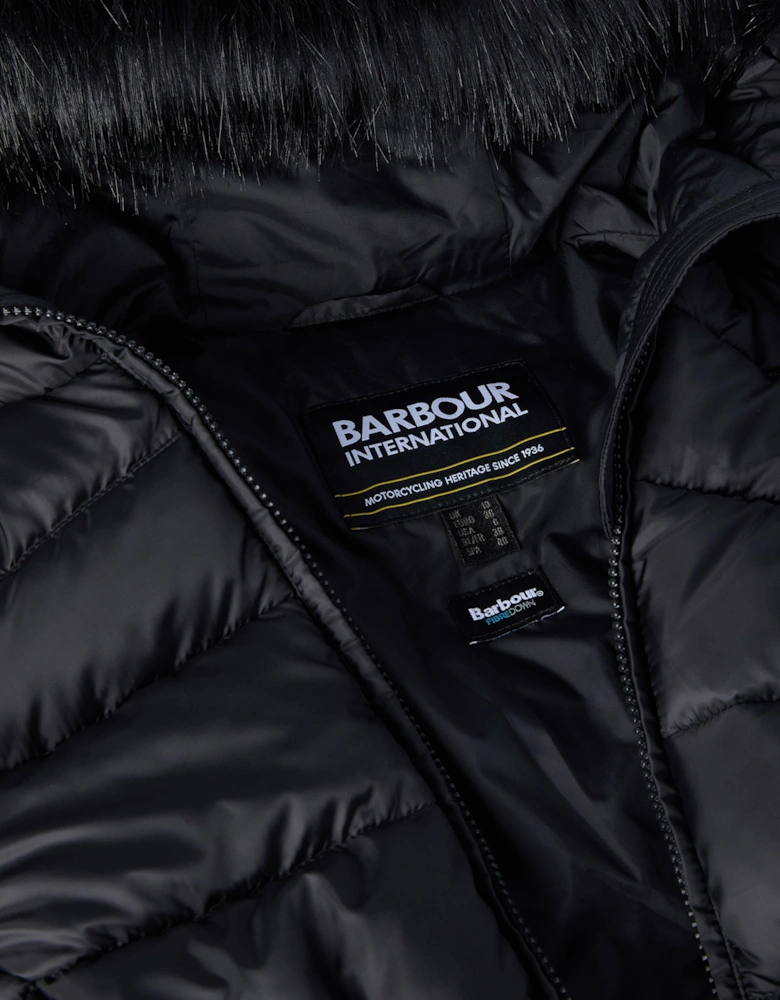 Cher Womens Puffer Jacket - Black