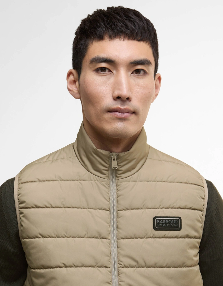 Aldon Mens Quilted Gilet - Brindle