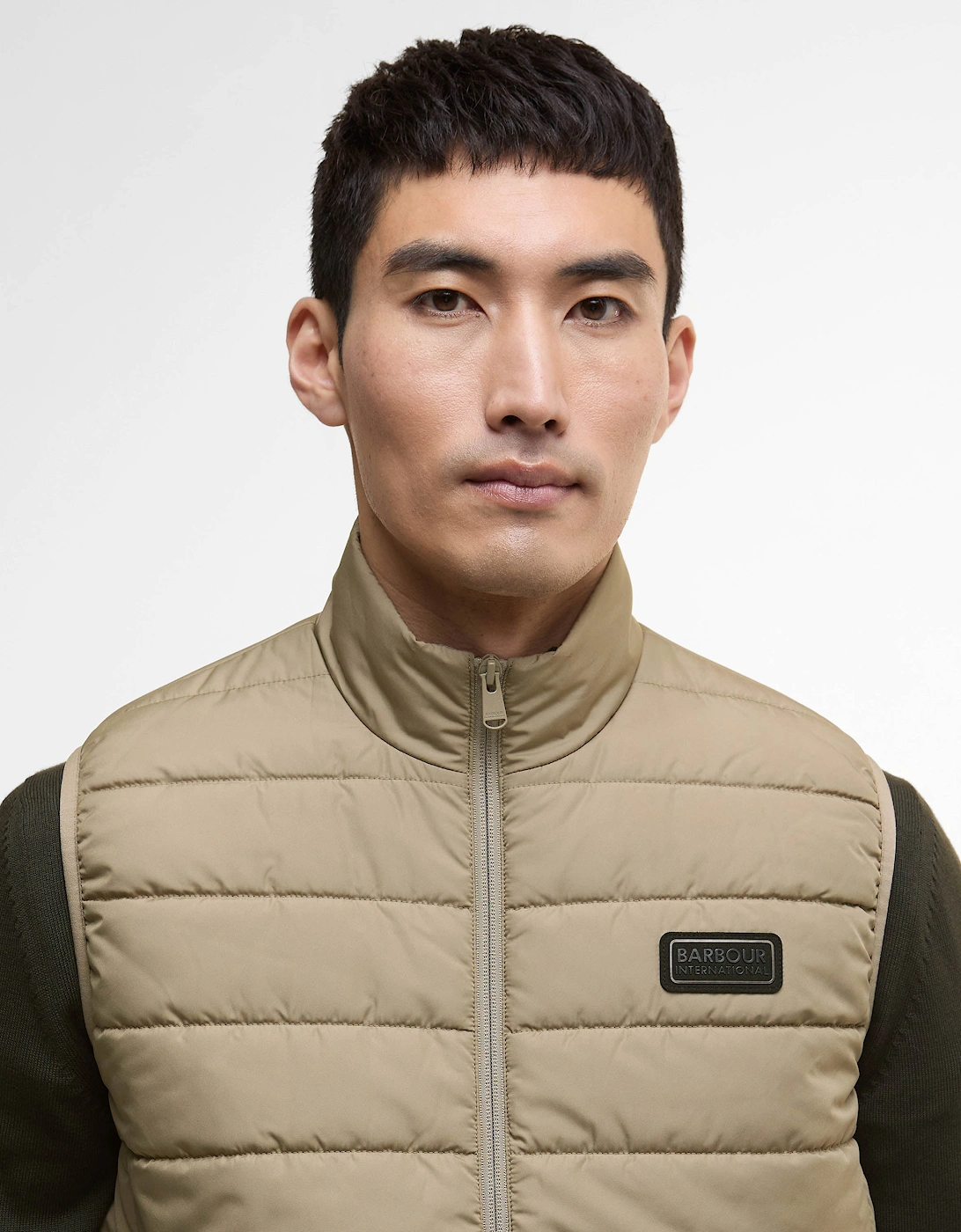 Aldon Mens Quilted Gilet - Brindle