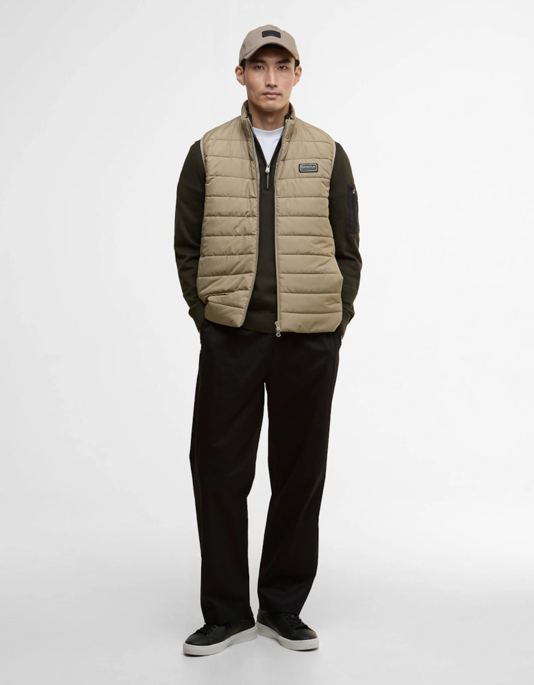 Aldon Mens Quilted Gilet - Brindle