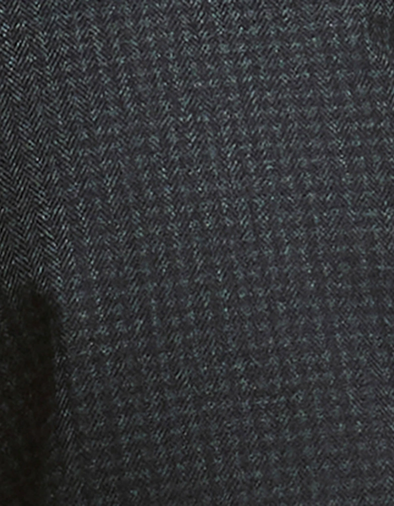 Check Distill Mens Quilted Jacket - Black/Sage Check