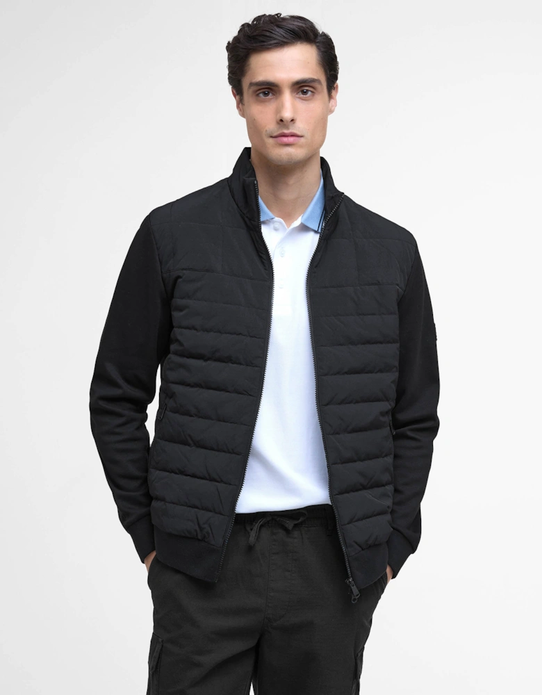 Collins Mens Baffle Quilted Sweat - Black