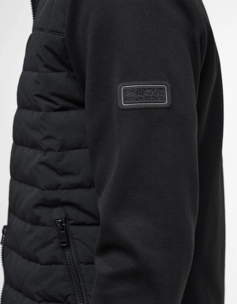 Collins Mens Baffle Quilted Sweat - Black