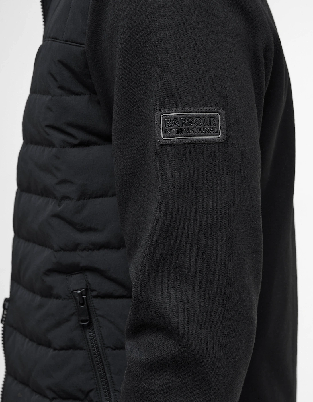 Collins Mens Baffle Quilted Sweat - Black