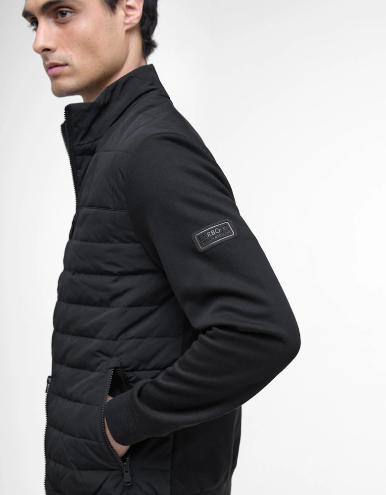 Collins Mens Baffle Quilted Sweat - Black