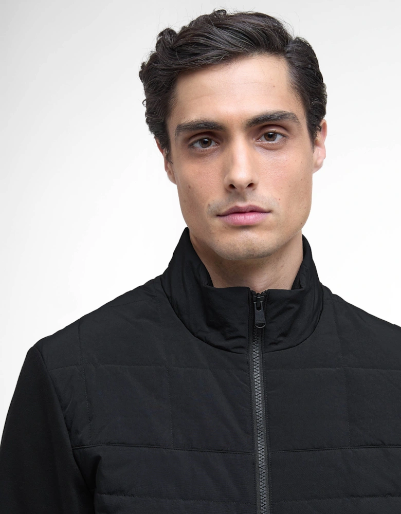 Collins Mens Baffle Quilted Sweat - Black