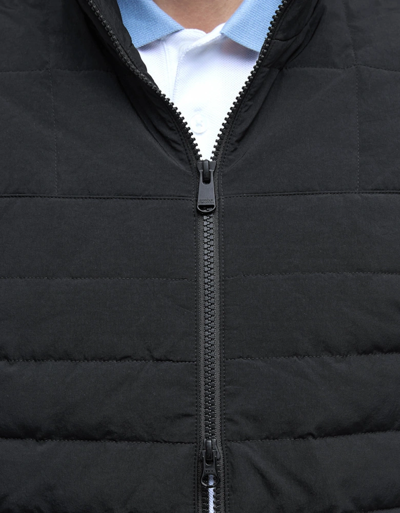 Collins Mens Baffle Quilted Sweat - Black