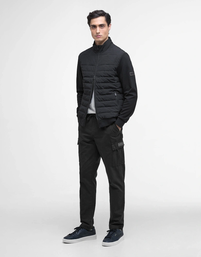 Collins Mens Baffle Quilted Sweat - Black