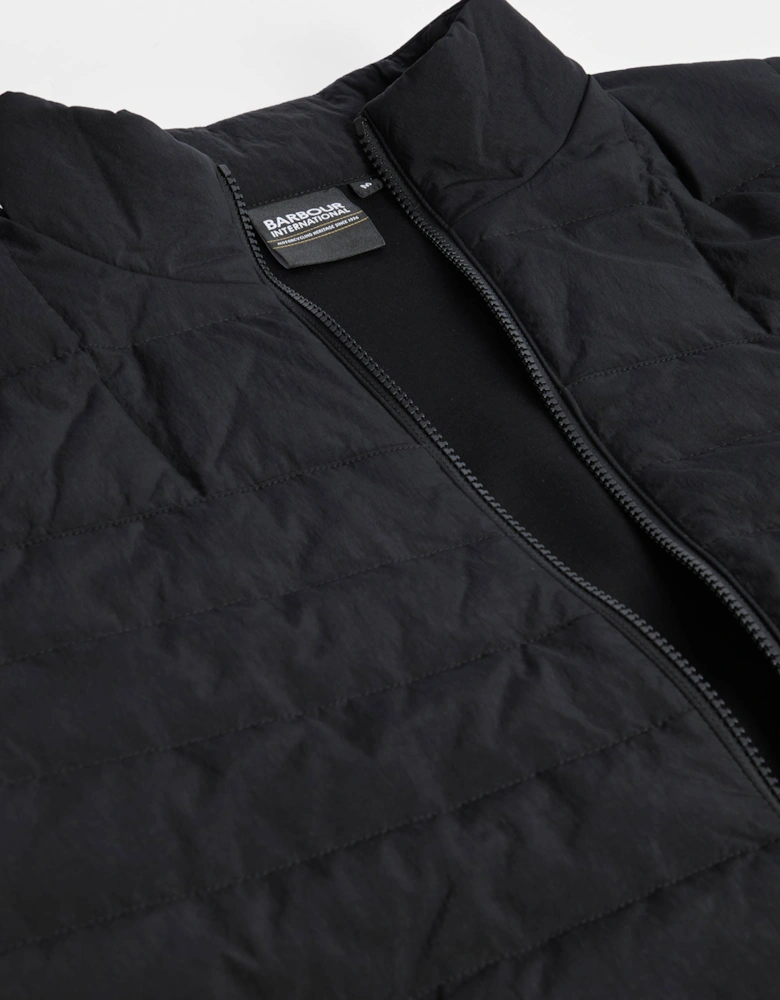 Collins Mens Baffle Quilted Sweat - Black