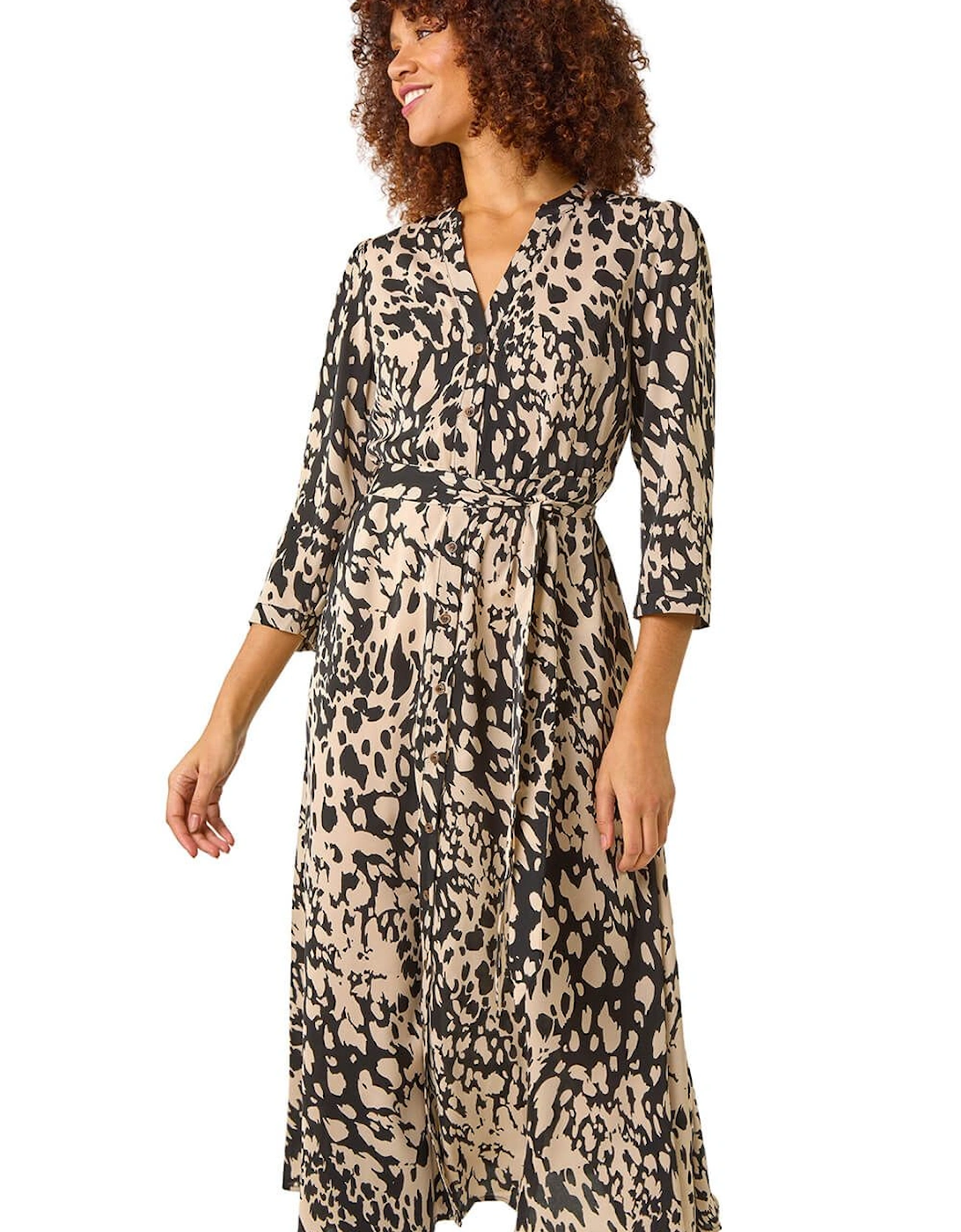 Abstract Midi Shirt Dress, 2 of 1