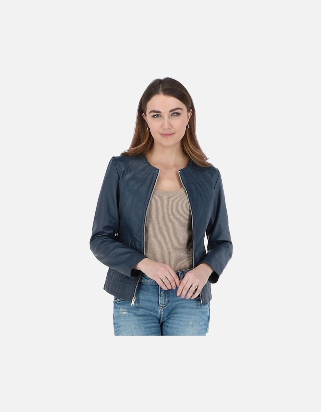 'Aliona' Real Leather Fashion Jacket Women Coat, 2 of 1