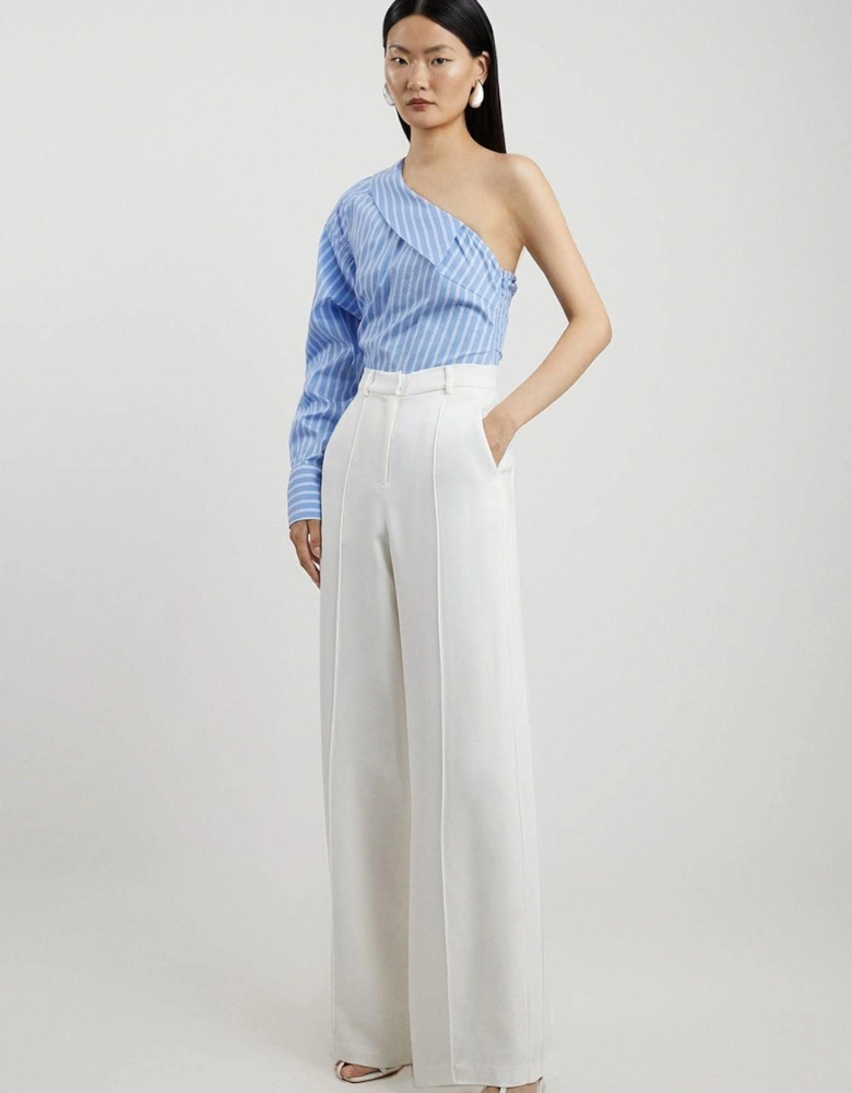 Premium Woven Viscose Crepe Wide Leg Trouser