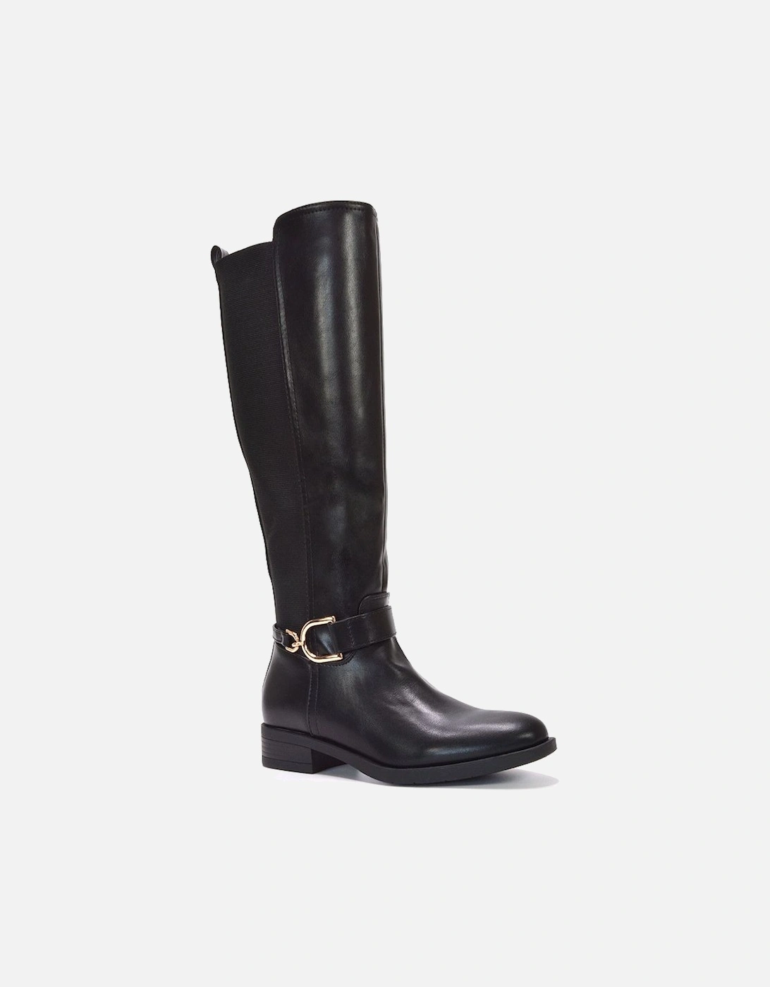 'Tracey' Flat Low Heel Elasticated Calf Knee High Boots, 2 of 1