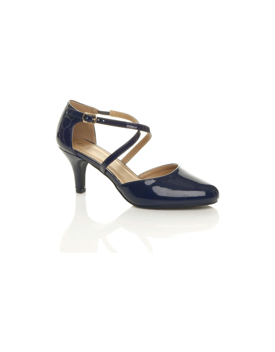 High  Heel Crossed Straps  2 Part Heels, 2 of 1