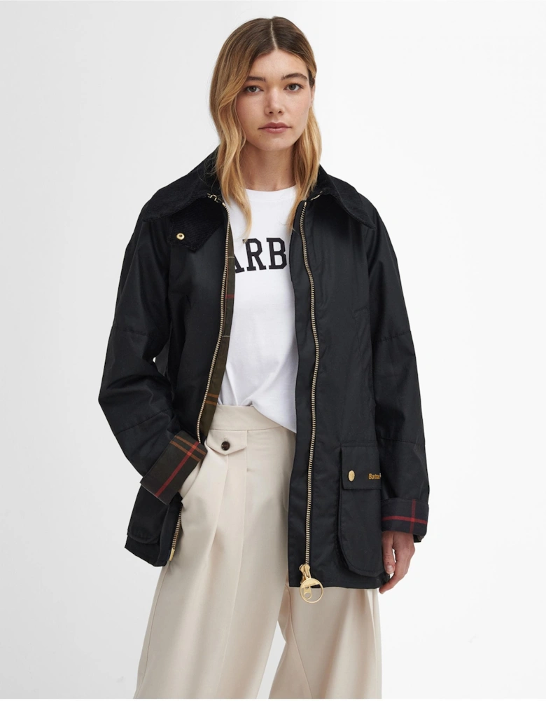 Allerston Womens Wax Jacket - Black/Classic