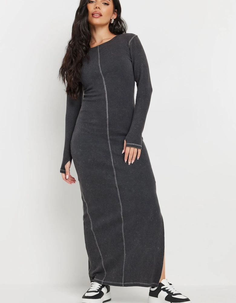 Petite Contrast Stitch Maxi Dress