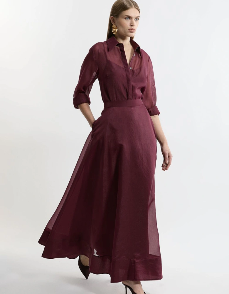 Lydia Millen Tall Organdie Woven Prom Skirt