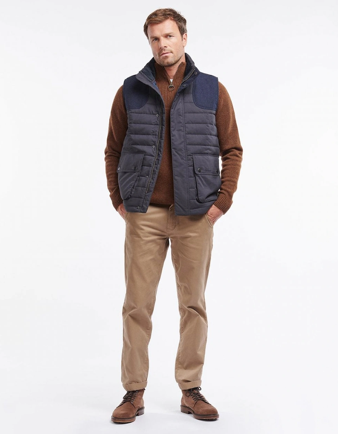 Bradford Mens Padded Gilet - Navy