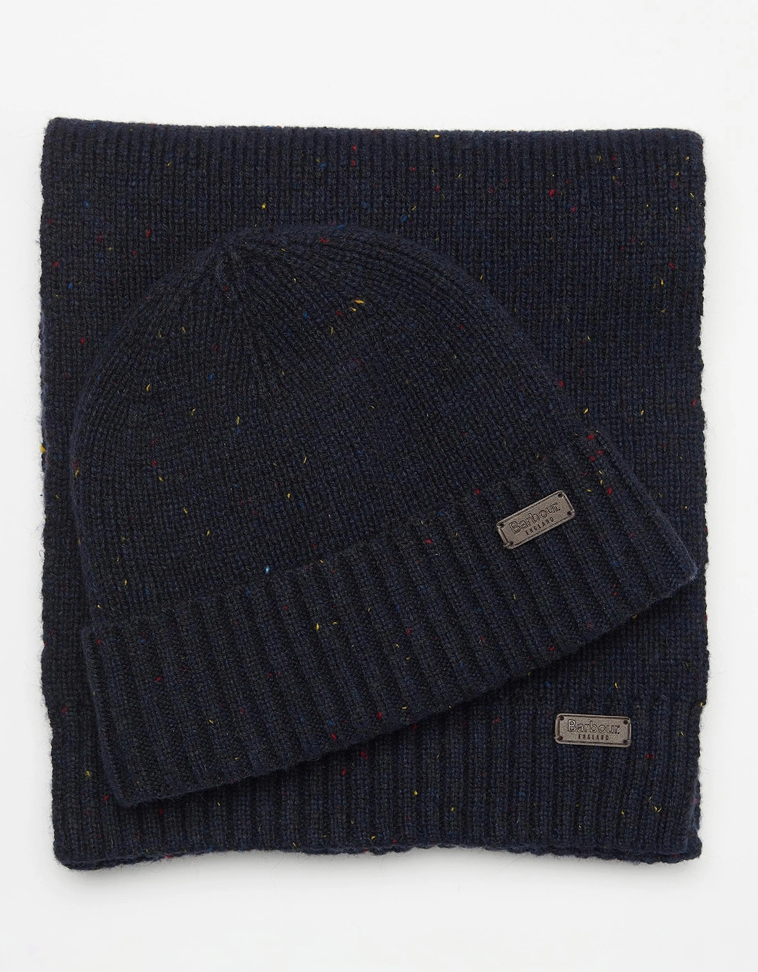 Carlton Fleck Beanie & Scarf Mens Gift Set - Navy