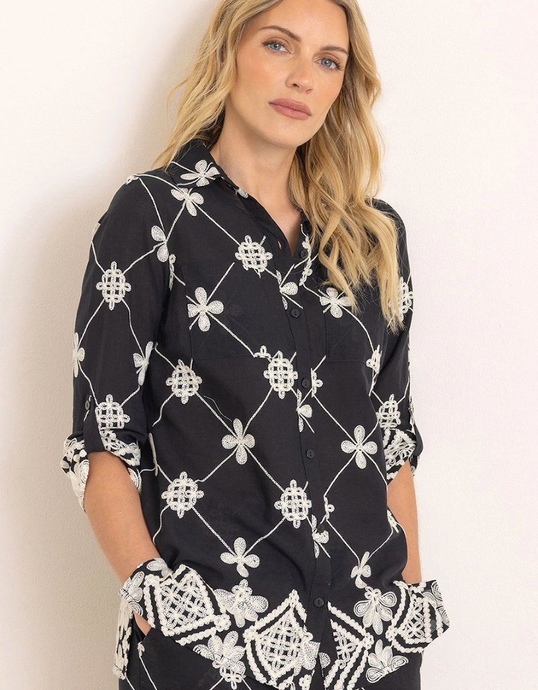 Embroidered Cotton Blouse, 2 of 1