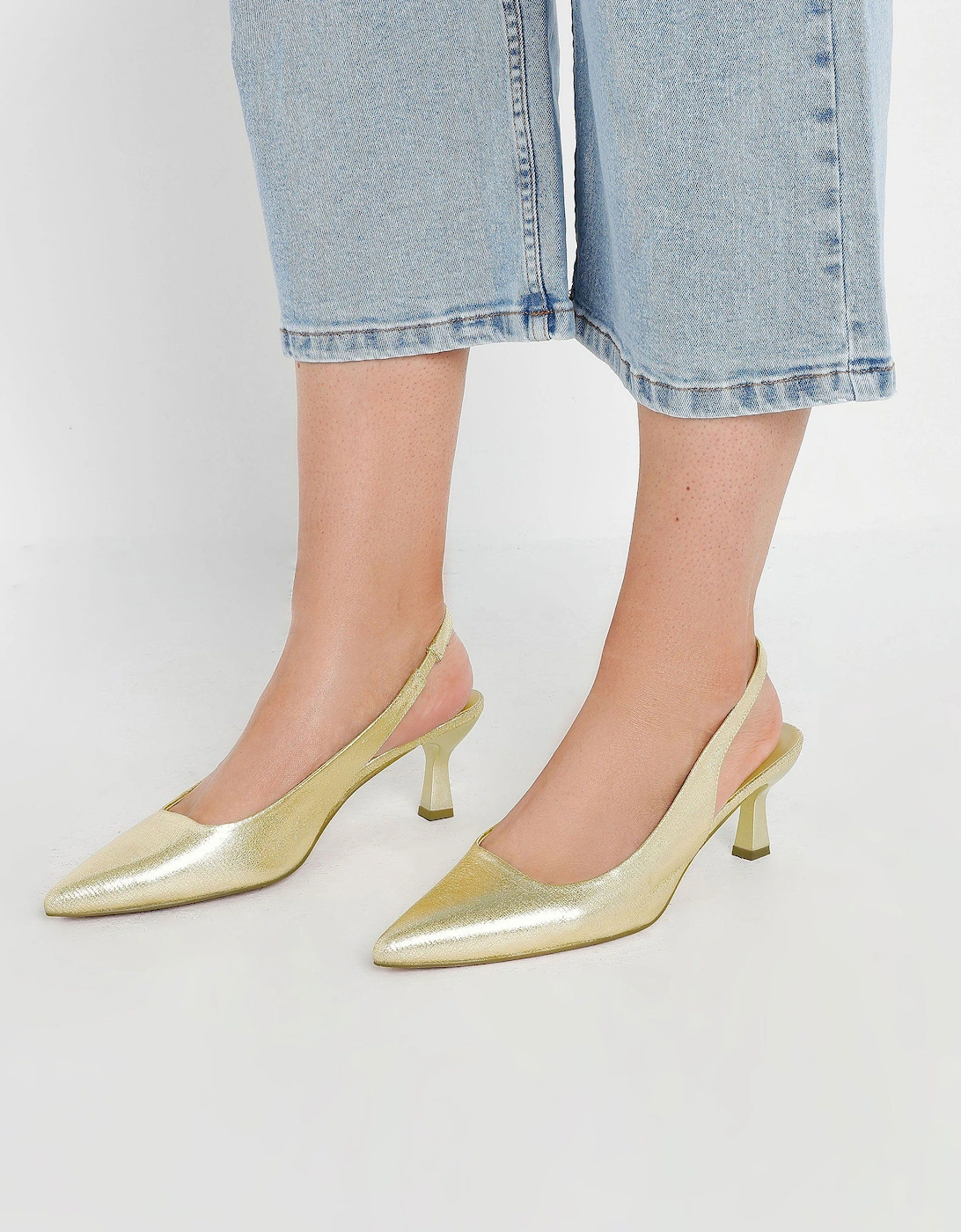 Slingback Kitten Heel Court Shoes, 2 of 1