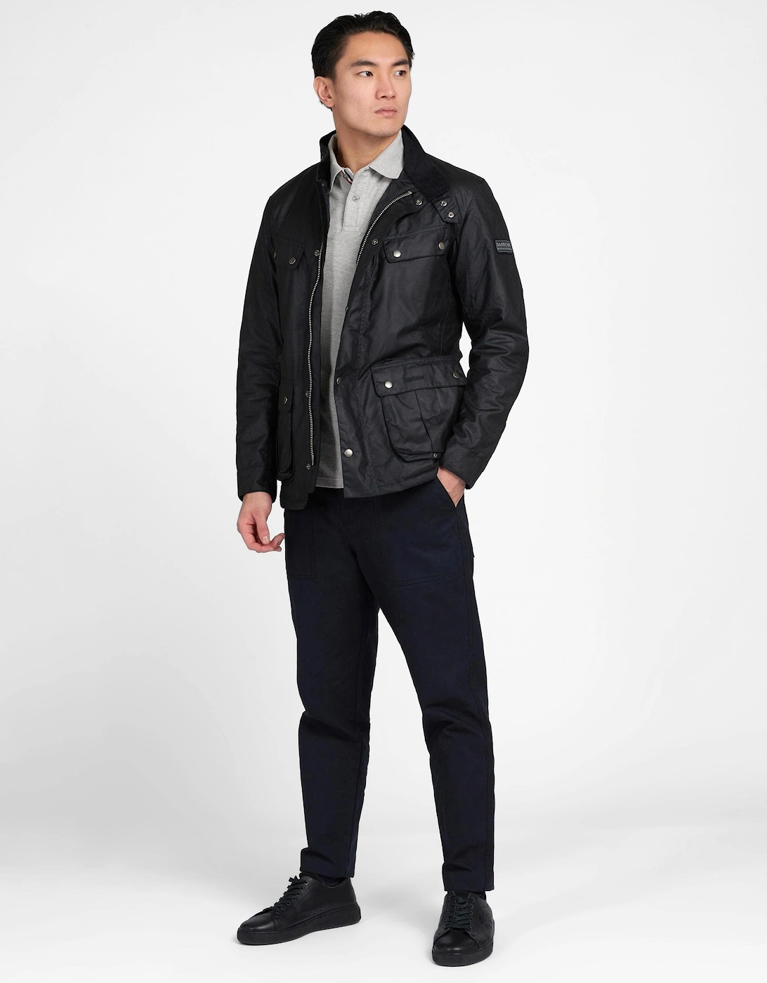 Duke Mens Wax Jacket - Black