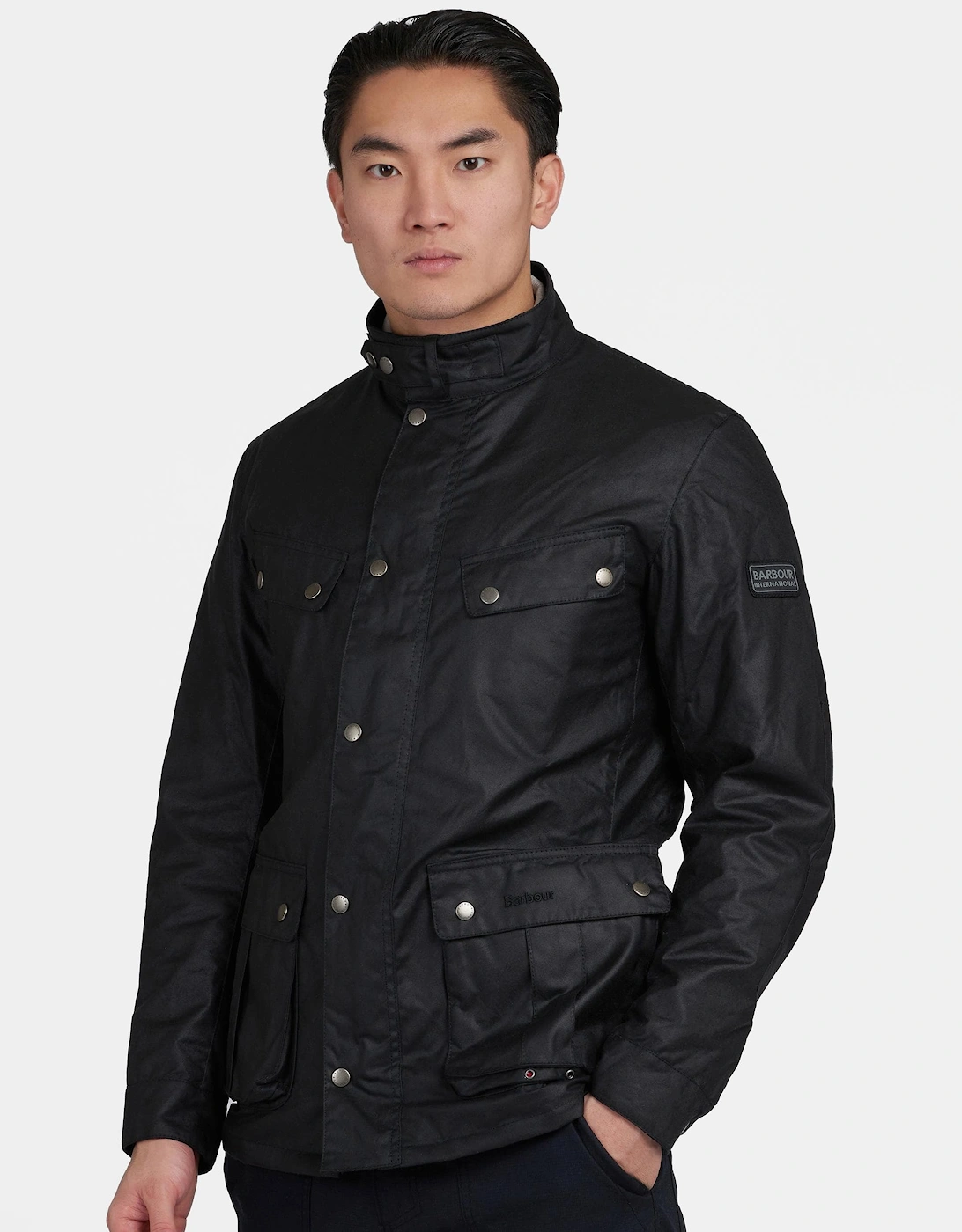 Duke Mens Wax Jacket - Black, 10 of 9